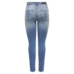 Jean skinny taille haute bleu en coton Kaye