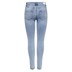 Jean skinny taille moyenne bleu en coton Molly