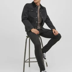 Jean slim en Coton Noir Mf 772 Bo