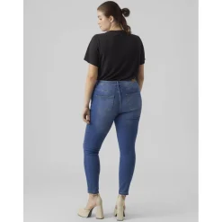 Jean slim fit bleu moyen en coton Ione