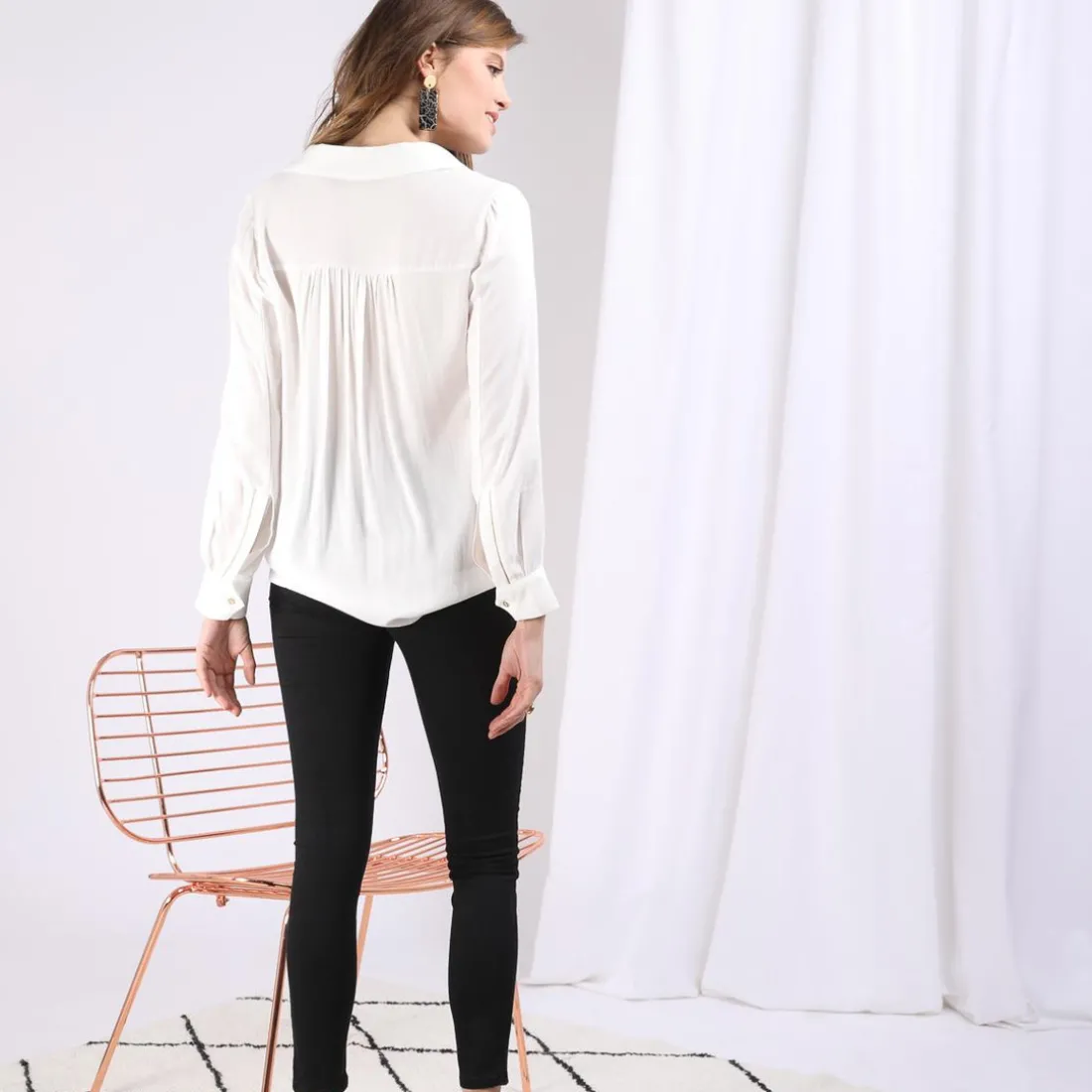 Jean slim noir en coton