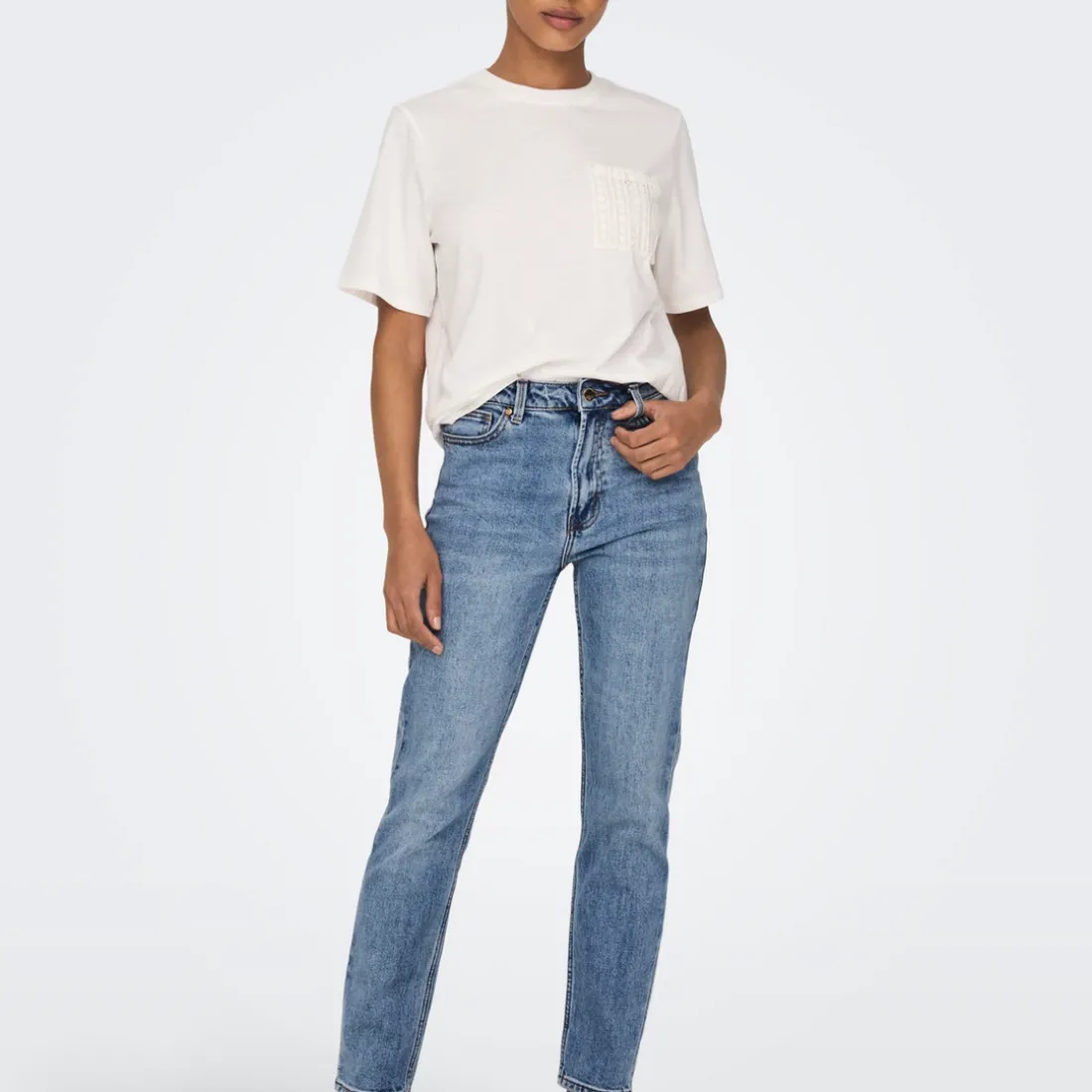 Jean Slim ONLEMILY - Bleu en coton Vox