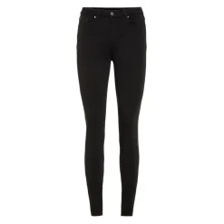 Jean slim Slim Fit Taille moyenne Longueur regular noir en coton modal
