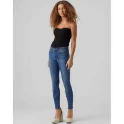 Jean slim Slim Fit Taille moyenne Longueur regular bleu Lara