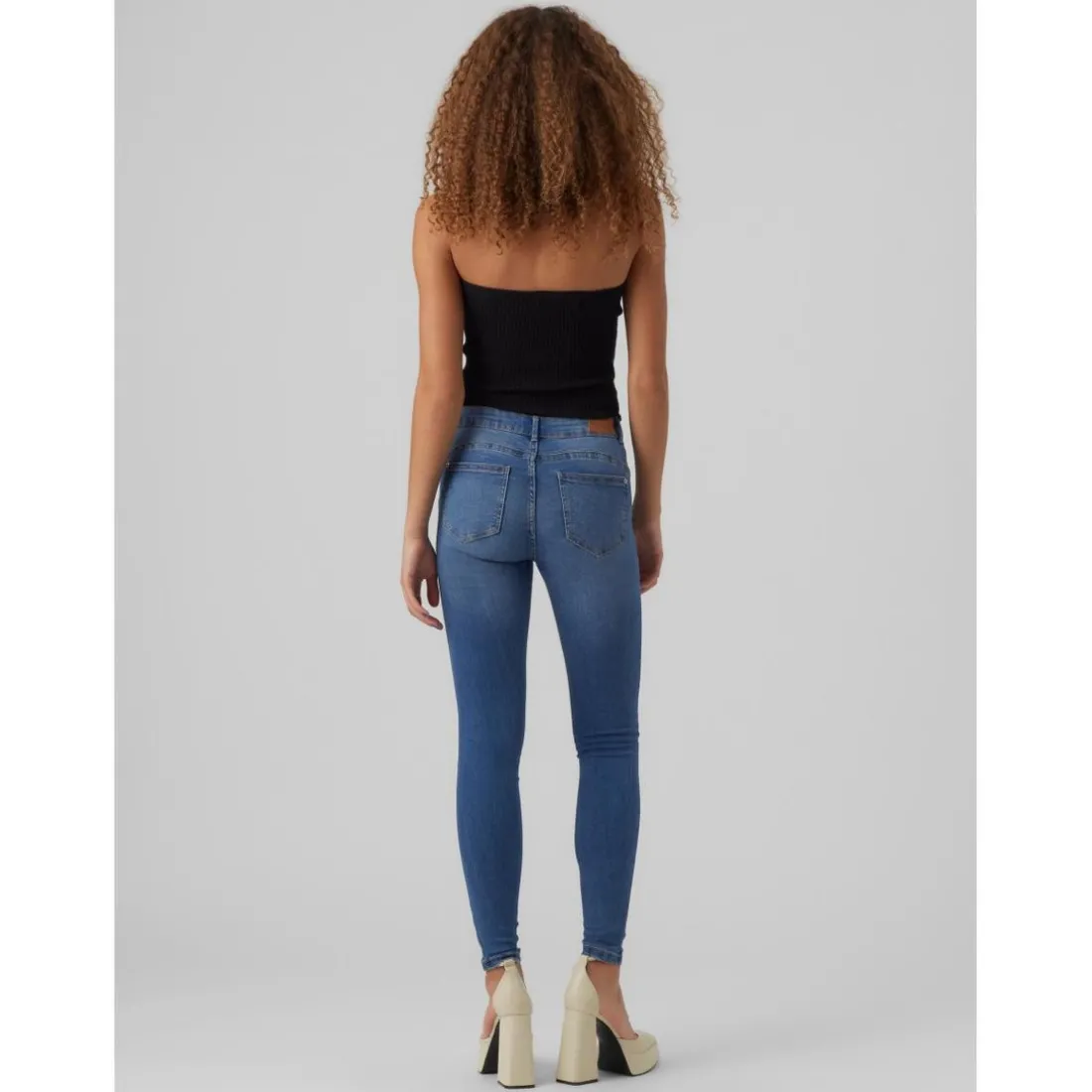Jean slim Slim Fit Taille moyenne Longueur regular bleu Lara