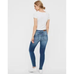 Jean slim Slim Fit Taille moyenne Longueur regular bleu en coton Gaia