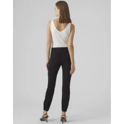 Jean slim taille moyenne noir en coton