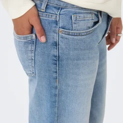 Jean taille basse ONLJUDY - Bleu en coton Emma