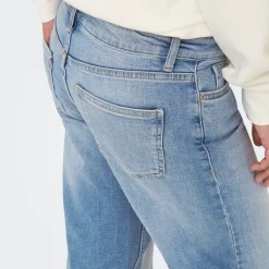 Jean taille basse ONLJUDY - Bleu en coton Emma