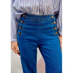 Jean wash PAULIE en coton bleu