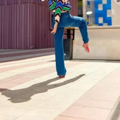 Jean wash PAULIE en coton bleu
