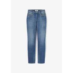 Jeans 400/17 mom BINH taille haute 7/8ème destroy bleu N°3 en coton Vivi