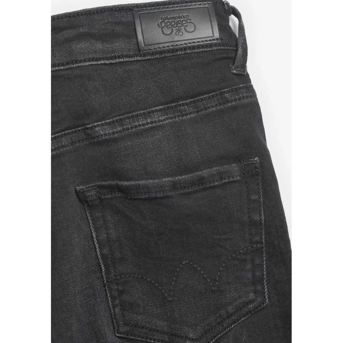 Jeans power skinny fille taille haute, longueur 34 en coton