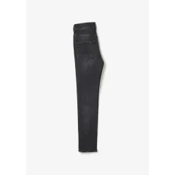 Jeans power skinny fille taille haute, longueur 34 en coton