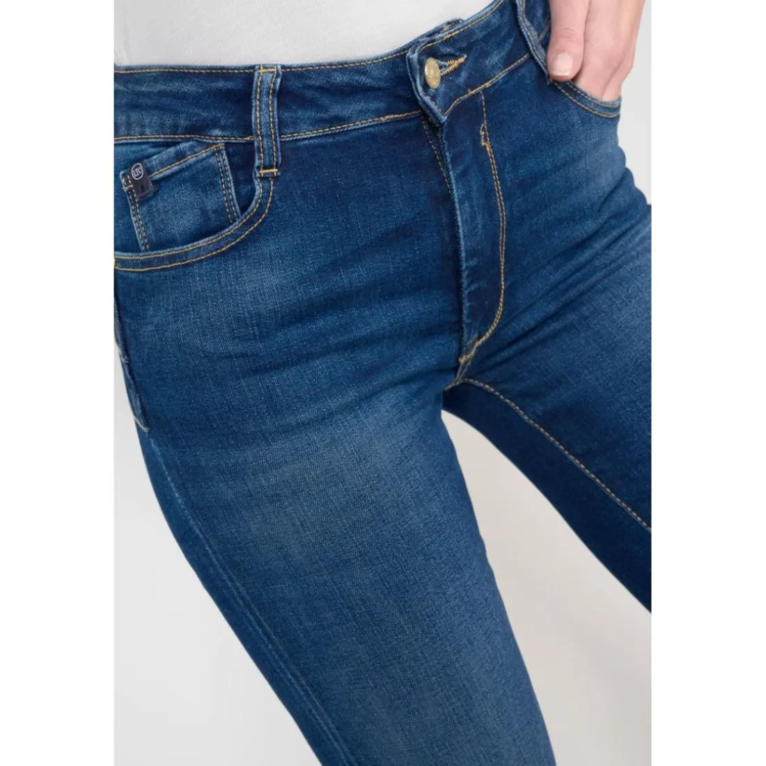 Jeans pulp regular taille haute en coton