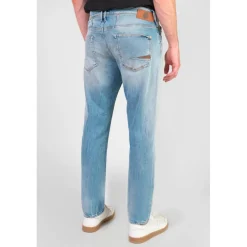 Jeans ajusté 600/17, longueur 34 bleu Asa en coton