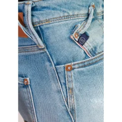 Jeans ajusté 600/17, longueur 34 bleu Asa en coton