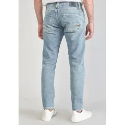 Jeans ajusté BLUE JOGG 700/11, longueur 34 bleu en coton Glen