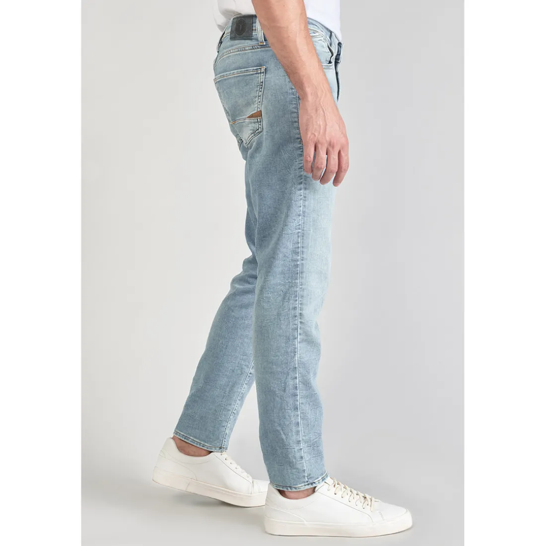 Jeans ajusté BLUE JOGG 700/11, longueur 34 bleu en coton Glen
