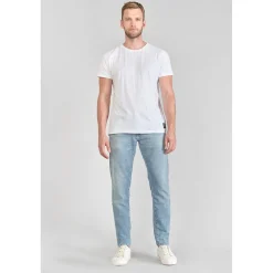 Jeans ajusté BLUE JOGG 700/11, longueur 34 bleu en coton Glen