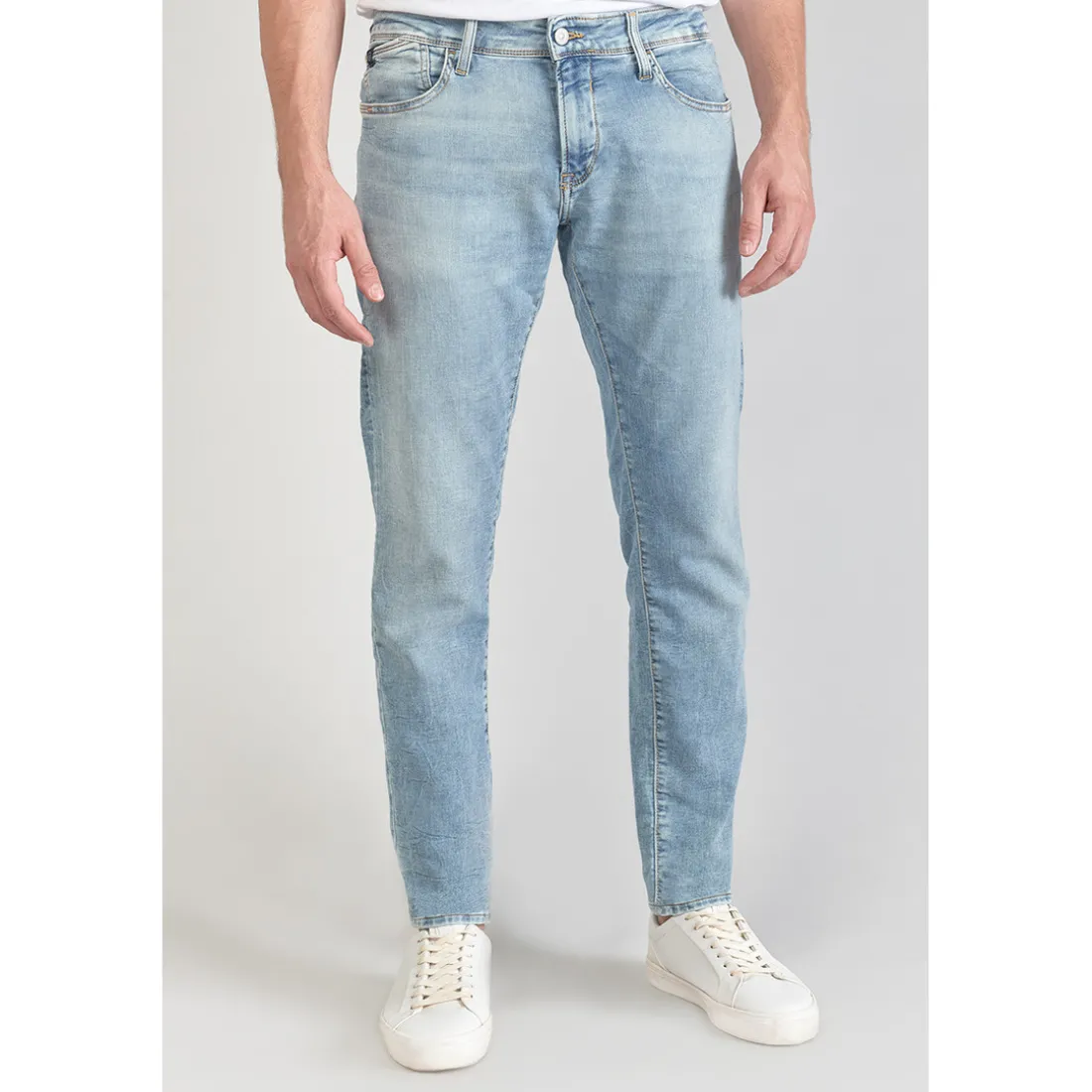 Jeans ajusté BLUE JOGG 700/11, longueur 34 bleu en coton Glen