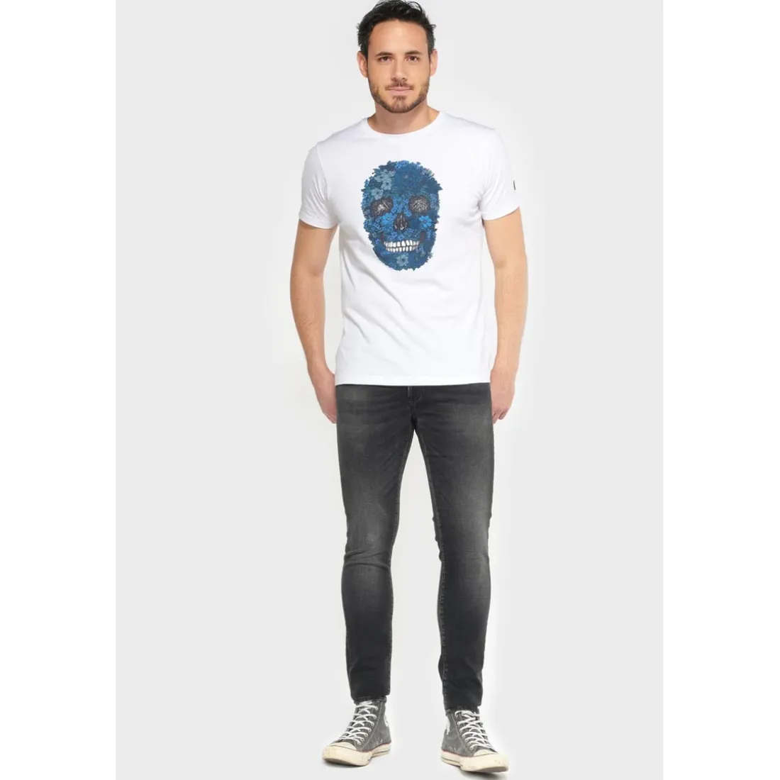 Jeans ajusté BLUE JOGG 700/11, longueur 34 noir en coton Ray