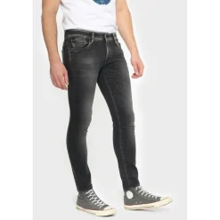 Jeans ajusté BLUE JOGG 700/11, longueur 34 noir en coton Ray