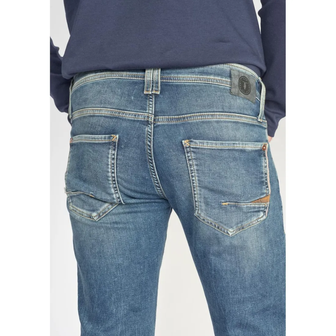 Jeans ajusté BLUE JOGG 700/11, longueur 34 bleu en coton Neal