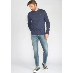 Jeans ajusté BLUE JOGG 700/11, longueur 34 bleu en coton Neal