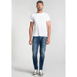 Jeans ajusté BLUE JOGG 700/11, longueur 34 bleu en coton Alex