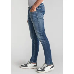 Jeans ajusté BLUE JOGG 700/11, longueur 34 bleu en coton Alex