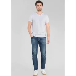 Jeans ajusté stretch 700/11, bleu Ward en coton