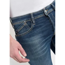 Jeans ajusté stretch 700/11, bleu Ward en coton