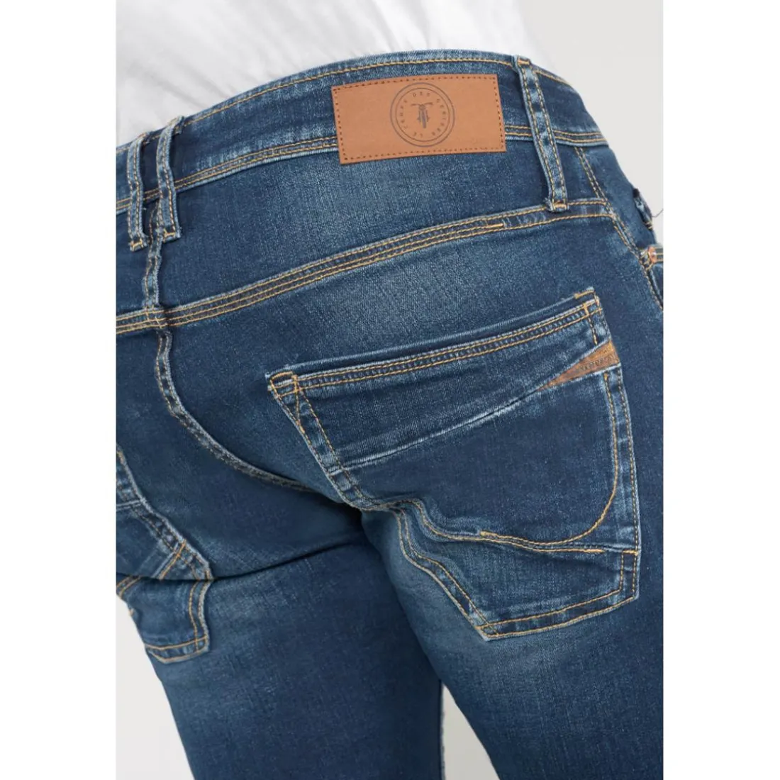 Jeans ajusté stretch 700/11, bleu Ward en coton