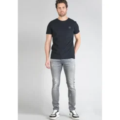 Jeans ajusté stretch - Gris en coton