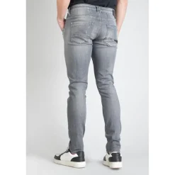 Jeans ajusté stretch - Gris en coton