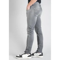 Jeans ajusté stretch - Gris en coton