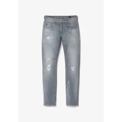 Jeans ajusté stretch - Gris en coton