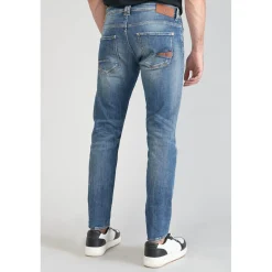 Jeans ajusté stretch 700/11, longueur 34 bleu en coton Scott