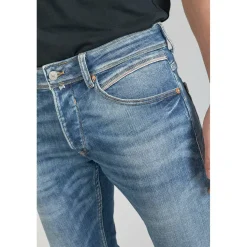 Jeans ajusté stretch 700/11, longueur 34 bleu en coton Scott
