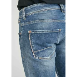 Jeans ajusté stretch 700/11, longueur 34 bleu en coton Scott
