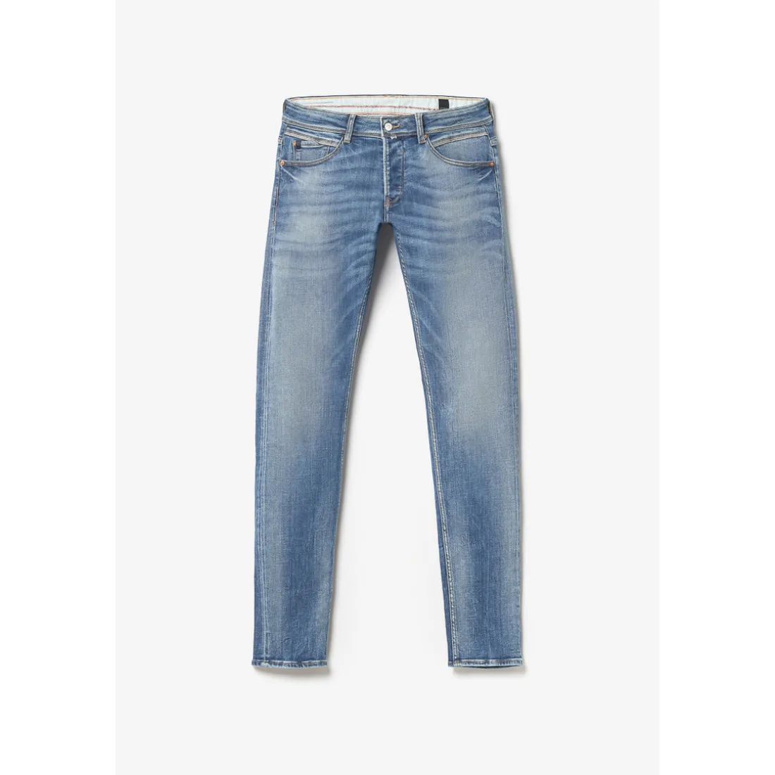 Jeans ajusté stretch 700/11, longueur 34 bleu en coton Scott