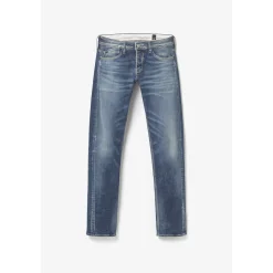 Jeans ajusté stretch 700/11, longueur 33 bleu en coton Dylan