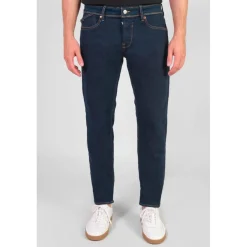 Jeans ajusté stretch 700/11, longueur 34 bleu Chad en coton