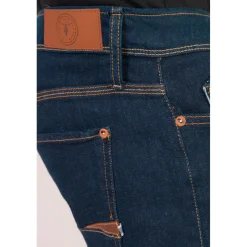 Jeans ajusté stretch 700/11, longueur 34 bleu Chad en coton