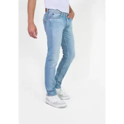 Jeans ajusté stretch 700/11, longueur 34 bleu Dylan