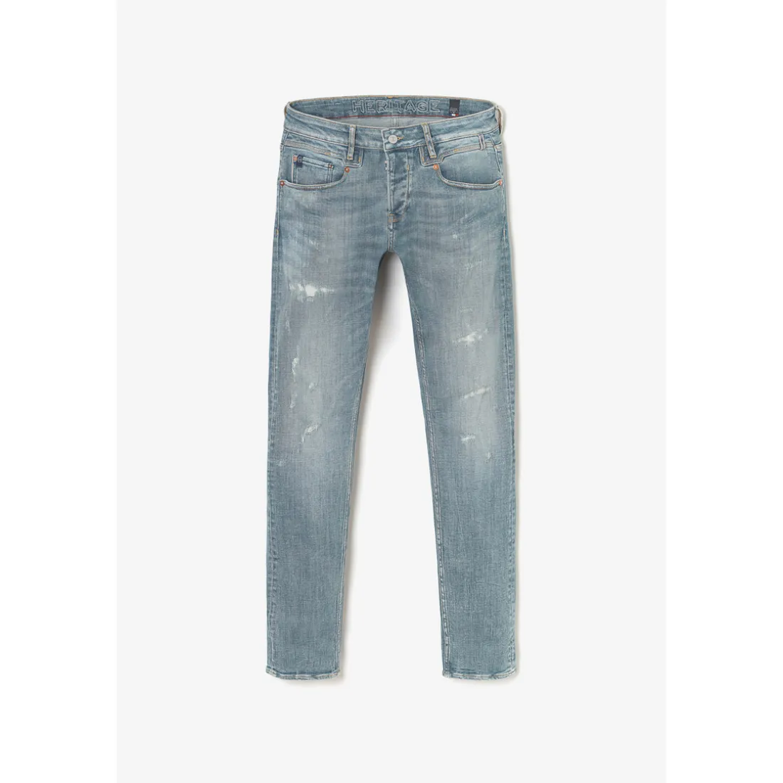 Jeans ajusté stretch 700/11, longueur 34 bleu en coton Tony