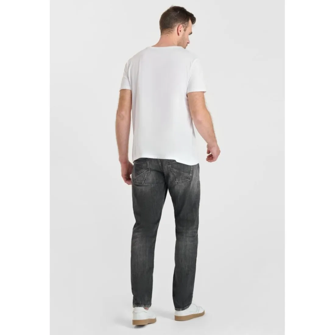 Jeans ajusté stretch 700/11, longueur 34 gris en coton Ryan