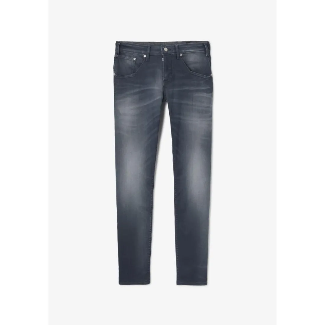 Jeans ajusté stretch 700/11, longueur 34 bleu en coton Finn