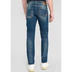 Jeans ajusté stretch 700/11, longueur 34 bleu Lance en coton
